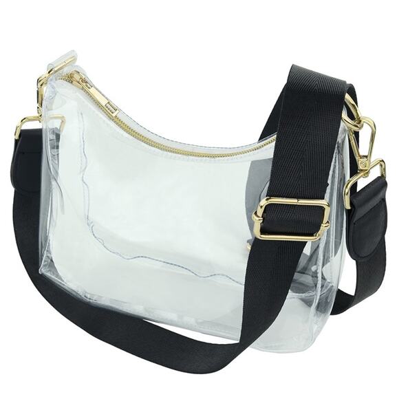 Hello Hobby Clear Crossbody Handbag, Customizable Transparent Purse for Stadiums - Picture 4 of 7